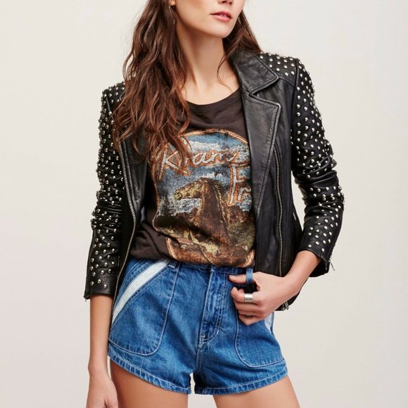 Free People Sweet Surrender High-Waist Denim Shorts Size 26 - Picture 5 of 9